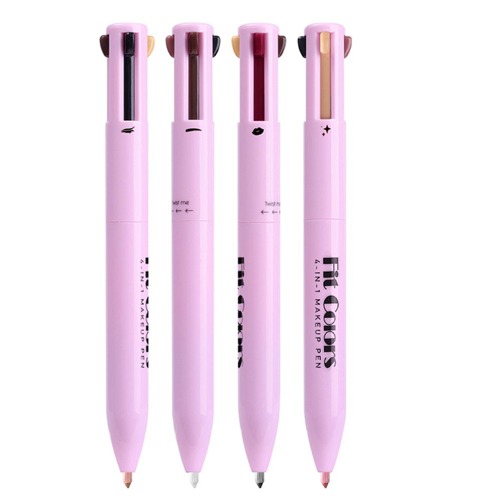 Four-in-one Portable Cosmetic Brush