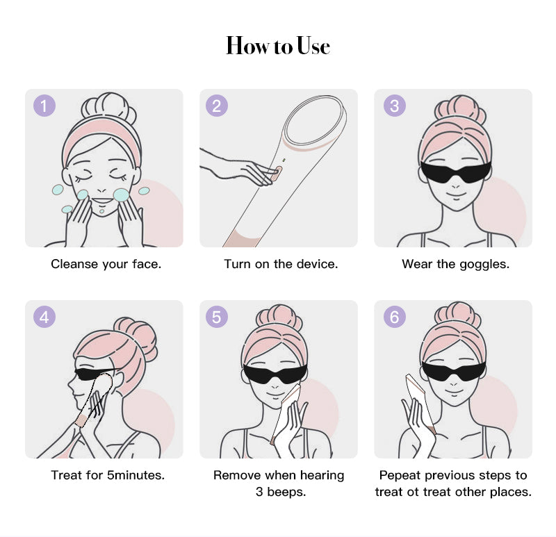 Wireless Acne Light Therapy Device