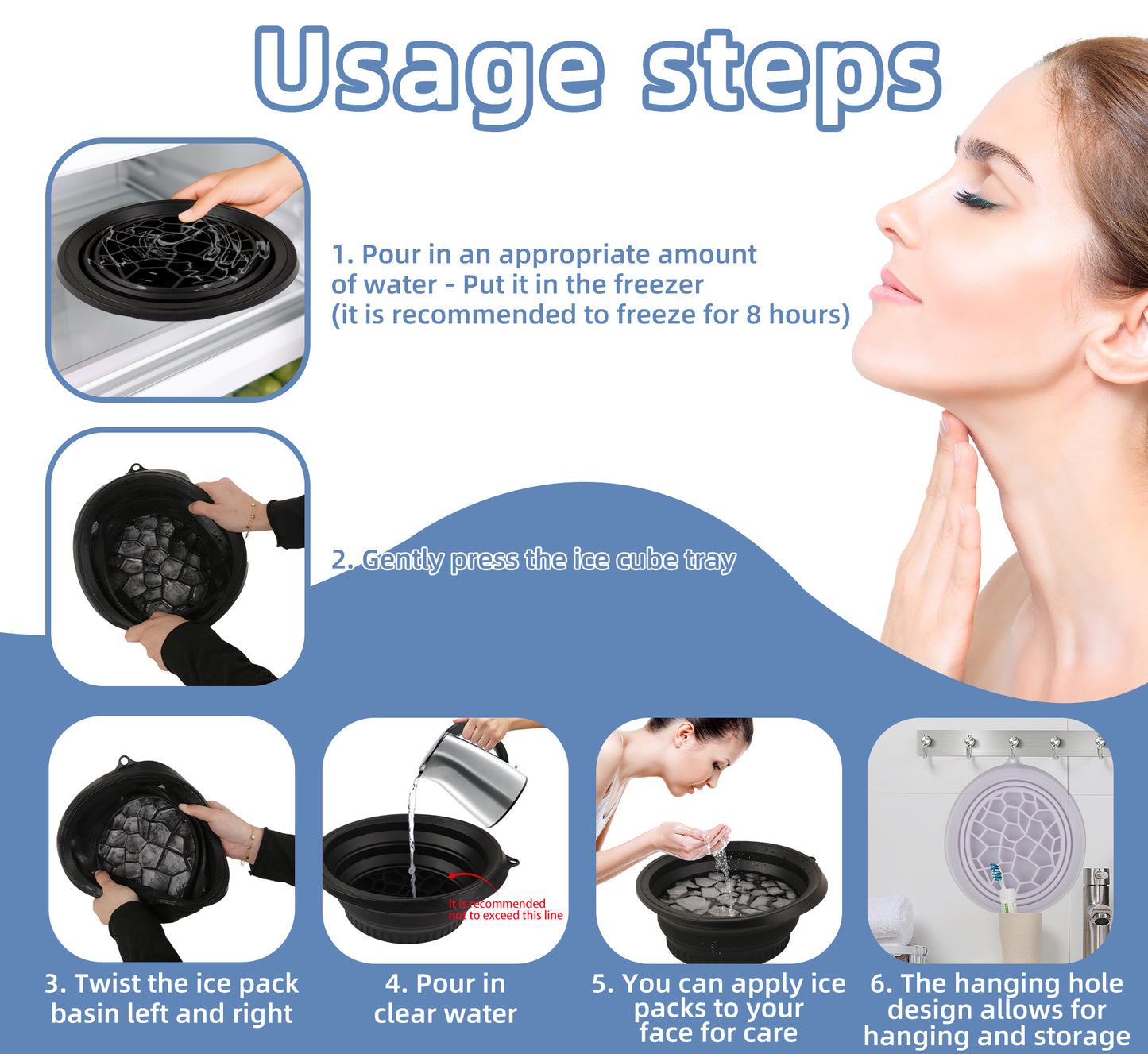 Ice Bowl Facial Silicone Basin