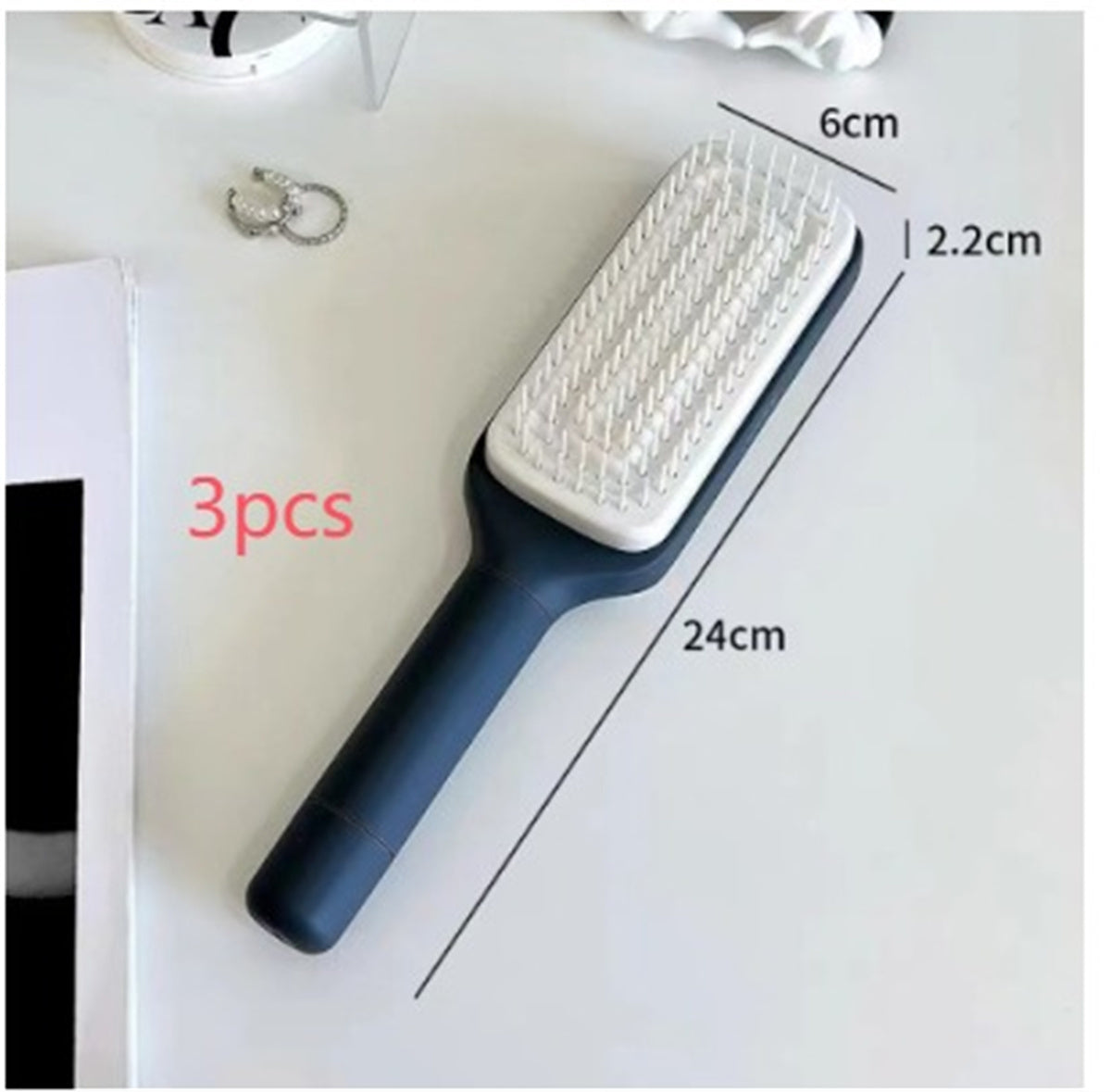4 In 1 Self Cleaning Hair Brush
